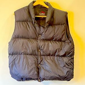 LL Bean Great Outdoors Goose Down Black Puffer Vest Mens Sz XXL Tall